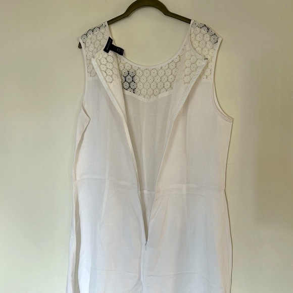 NWT Ashley Stewart Sharkbite Linen Dress - Picture 5 of 8